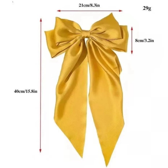 Hairbow. Tan / Gold / Beige / Goldenrod NEW! Long tails. Trending design! - Picture 2 of 2